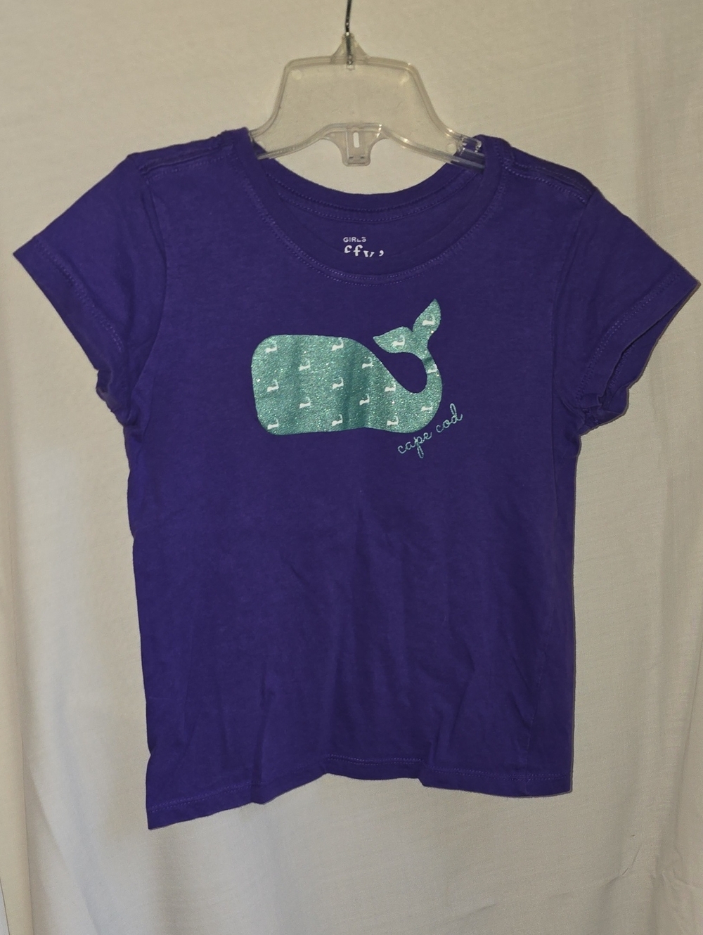Girls Purple Whale Graphic Tee - Cuffy's Cape Cod